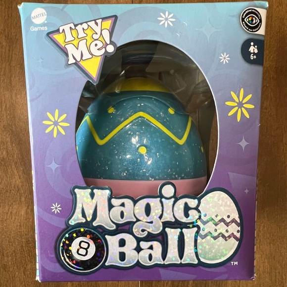 Mattel Other - Mattel Magic 8 Ball Toy - Teal, Pink & Yellow